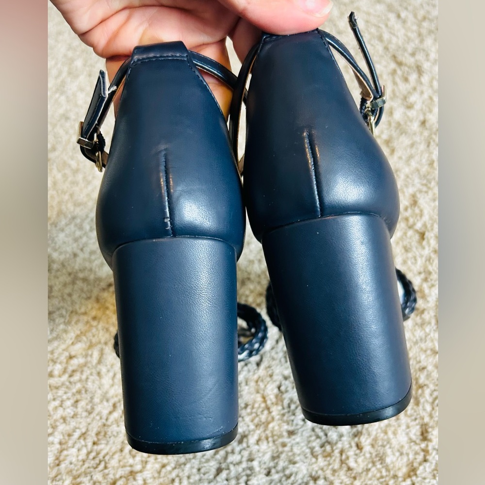 Draper James Blue Elisa Women's Dress Sandals SZ 7 EXCELLENT CONDITION - Picture 9 of 10